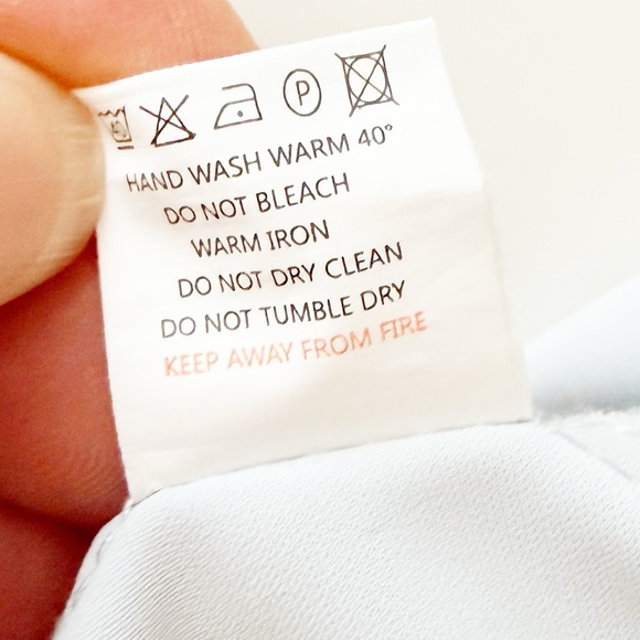 Elegant Belted Pale Blue Lightweight Day Robe w/Ruffled Hem at Sleeve, Bottom - Picture 10 of 12